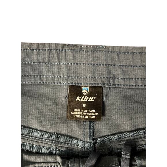 Kuhl Horizon Shorts Traverse Hiking Soft Shell Roll-Up Cargo Blue Women's 6 - Picture 4 of 8